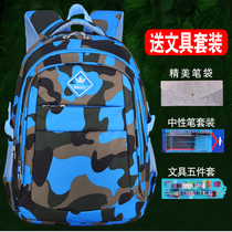 School bags for primary school boys and girls 1-3-4-5-Grade 6 Korean version shoulder bag load reduction ridge protection childrens school bag