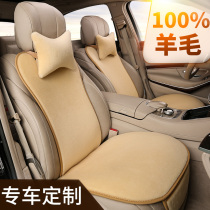 Ronson pure wool car cushion winter short plush small waist New thick warm special car seat cushion