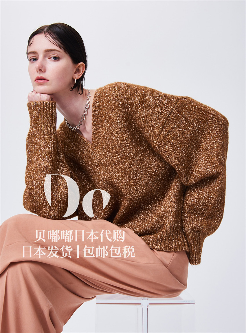 Beep beep Japan stunning lure cashback wool mixed colored thread knit sweater 112080012400-Taobao