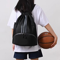 Drawstring pocket basketball bag large capacity shoulder storage mens and womens sports training bag student football bag travel bag