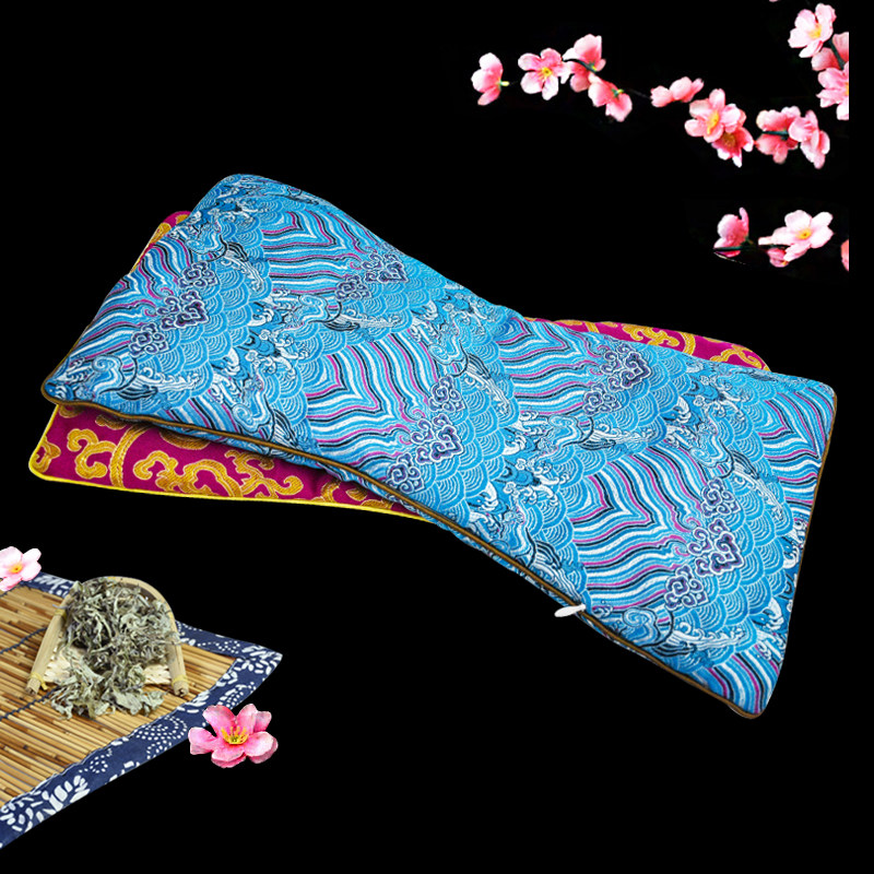 Embroidered waist pillow bed AIp filling office chair leaning against pillow car waist leans on pregnant woman to protect waist pillow Silk brocade fabric