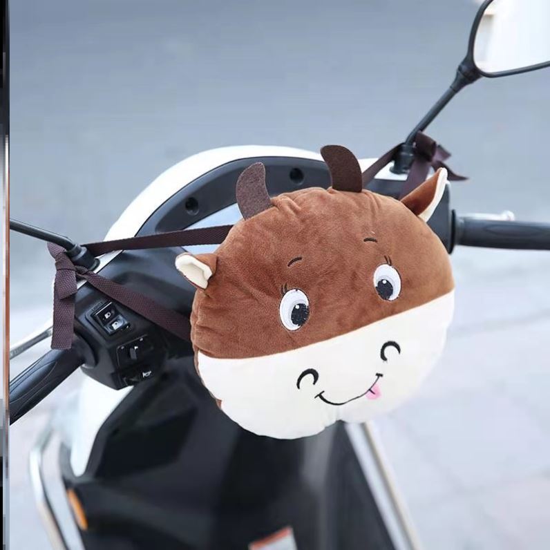 Electric car anti-collision head doll electric car anti-collision doll plush toy electric bicycle anti-collision doll to protect children