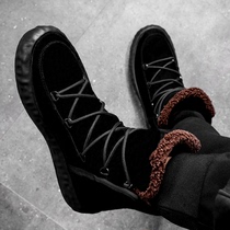 Snow boots Mens winter warm velvet cotton shoes thickened Martin boots Mens versatile snow cotton boots non-slip mens boots