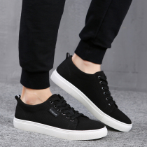 Mens shoes summer lightweight breathable canvas shoes Mens new Korean version of the trend low-top shoes Hong Kong wind shoes mens wild board shoes