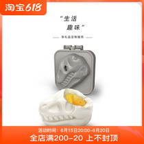 May one gift) US fred creative dinosaur fossil styled egg-food grade egg breakfast molds