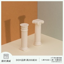 May 1) Spain DOIY upgrade kitchen taste white retro Roman column West kitchen pepper salt jar seasoning pot