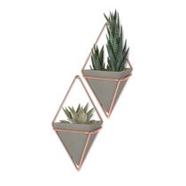 American Umbra art Nordic wall hanging vertical cement flowerpot creative diamond triangle green plant Ware