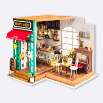 Wish a gift) if the state DIY hut adult hand-assembled flower room bookstore model making flower shop with lamp
