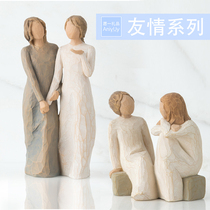 American willow tree figure ornaments handcrafted statues friends and best friend graduation gifts