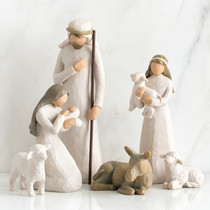 May a gift) American willow tree statue Zampognaro The Holy Family ornaments
