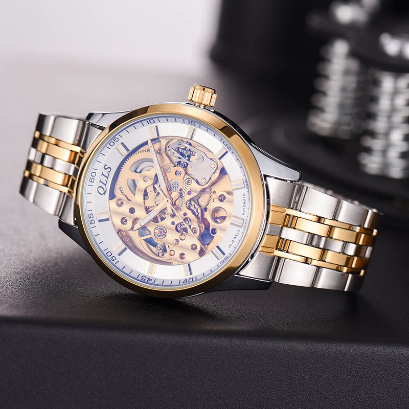 Men's Watch 2020 New Automatic Mechanical Watch Hollow Touloe Steel Belt Student Watch