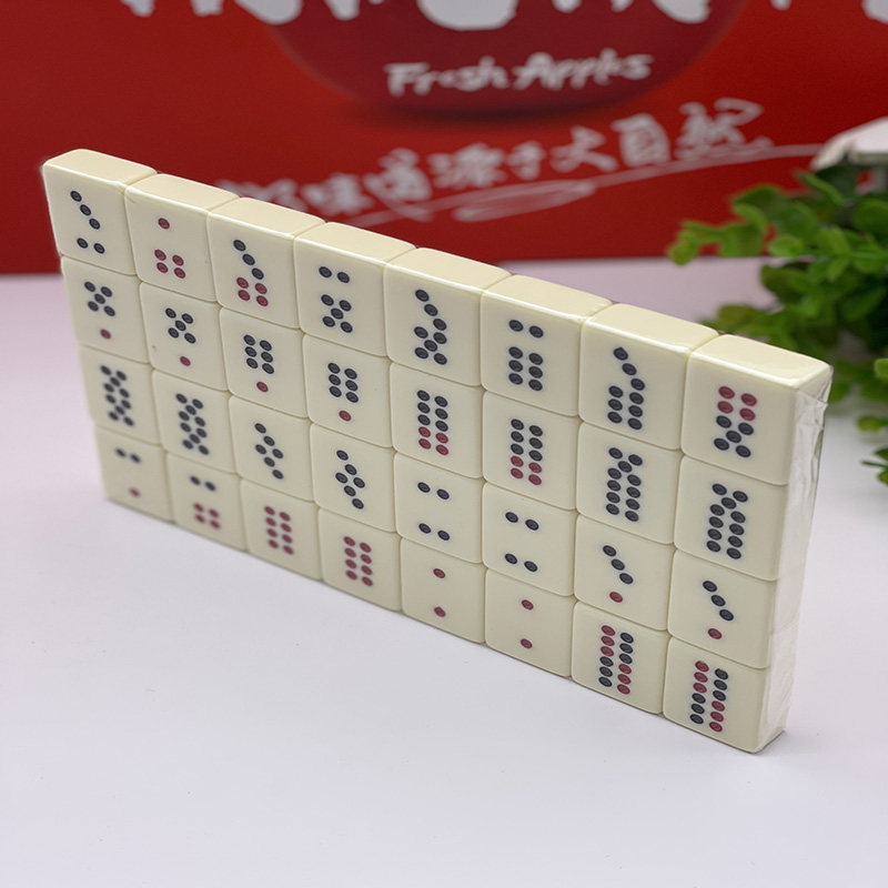 Milky White Pai nine ivory yellow rice White small day nine top cattle dominoes acrylic black white marble Pai nine cards