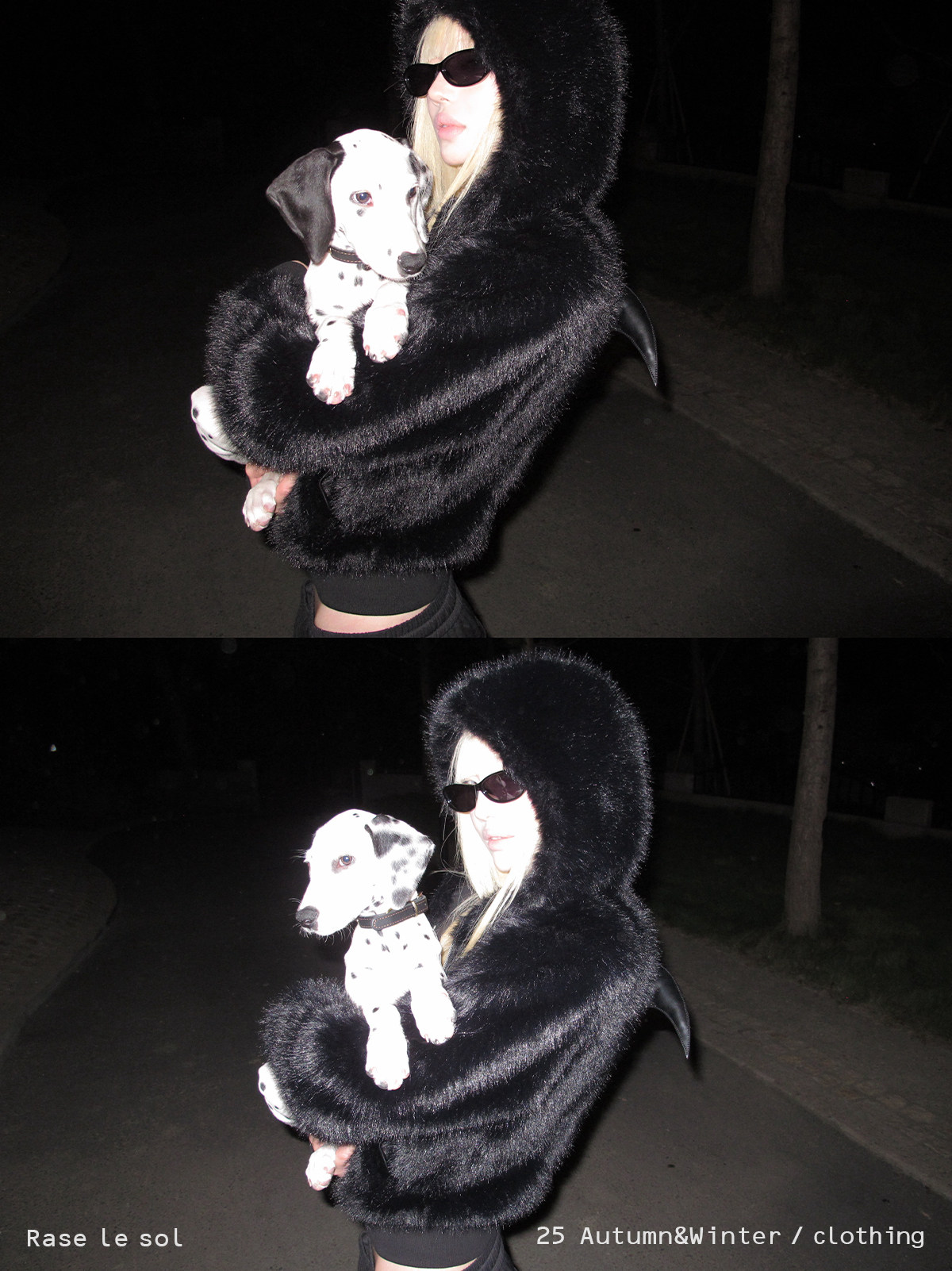 Devil Wings Fur Hoodie Slim Fit Faux Fur Coat - Product image 8