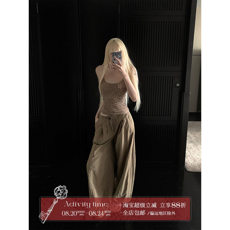 Rase Le Sol'Shuttle City' American-Style Loose Wide-Leg Pants, Lazy and Relaxed Casual Floor-Length Pants Rase Le Sol'Shuttle City' American-Style Loose Wide-Leg Pants, Lazy and Relaxed Casual Floor-Length Pants