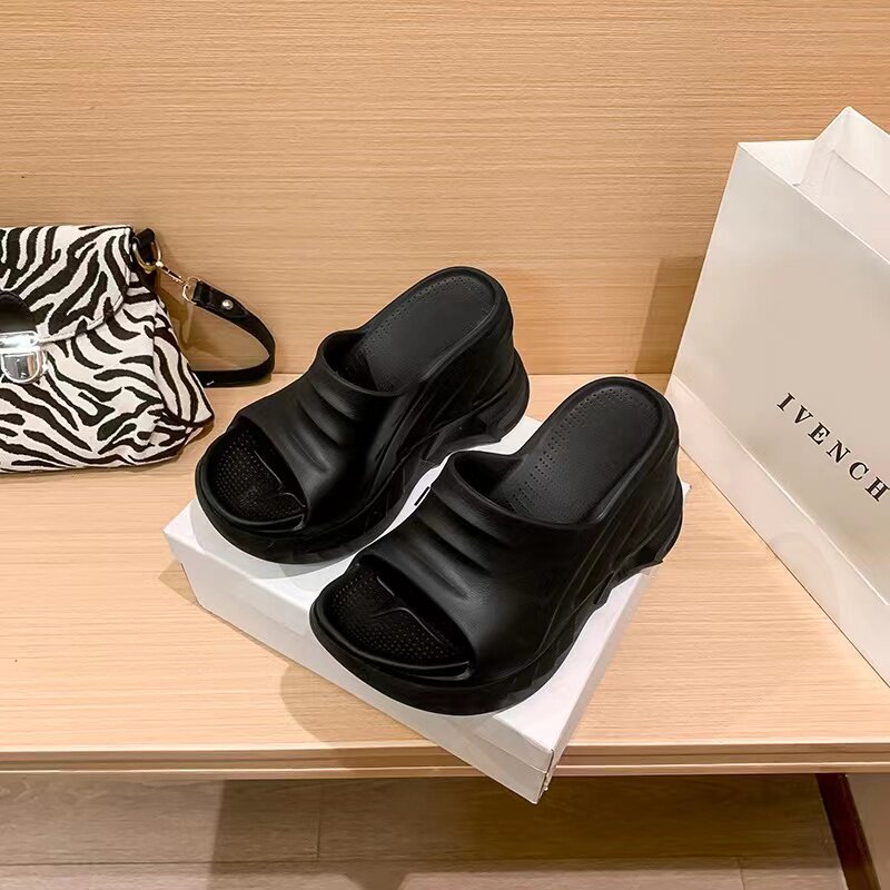 小众松糕鞋沙滩厚底凉拖配裙拖鞋时尚ins女鞋2026夏外穿增高凉鞋