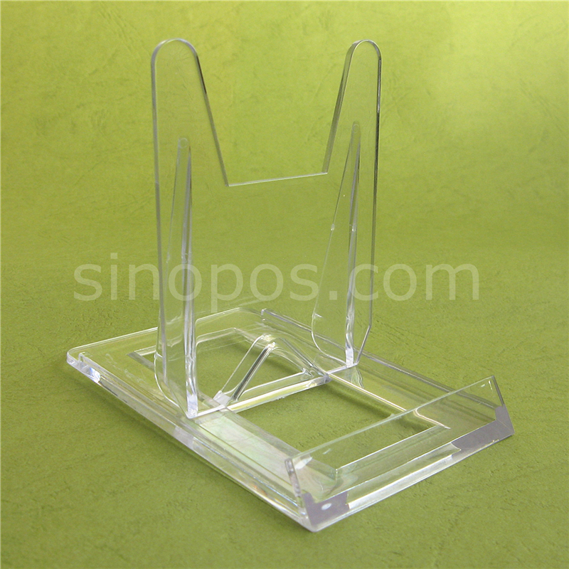 Magazine DVD Sliding exhibition rack 100x60mm transparent plastic art ceramic plate display shelf mobile phone rack