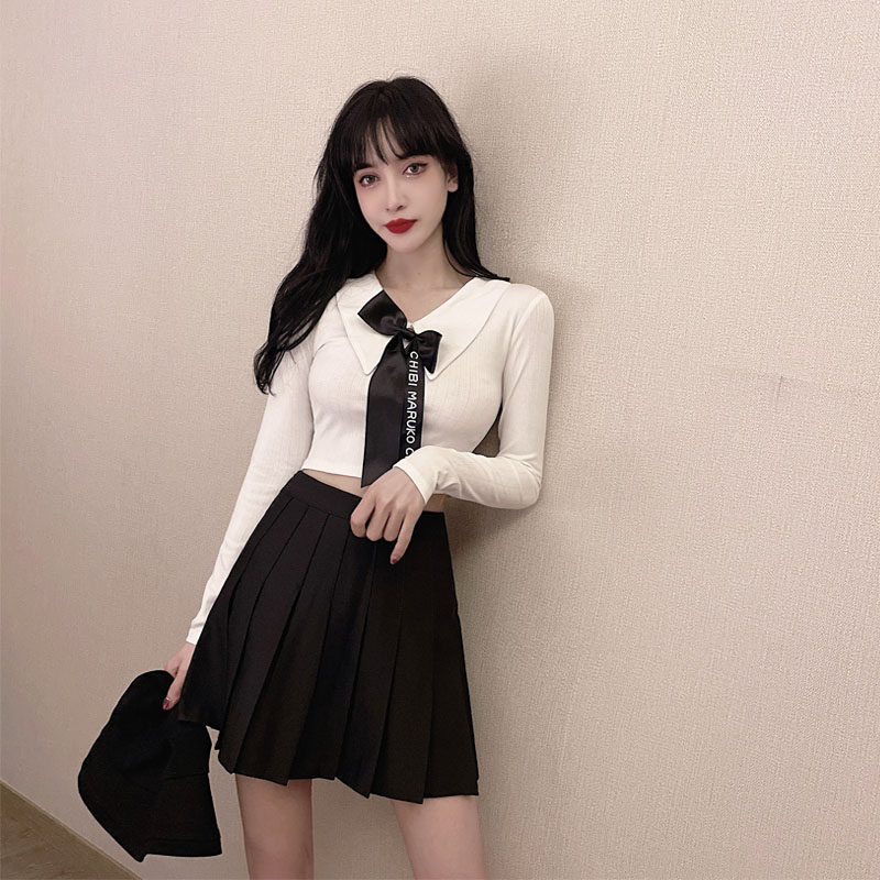 jk college wind uniform suit two sets of short blouses sexy high waist 100 pleats short skirts 1