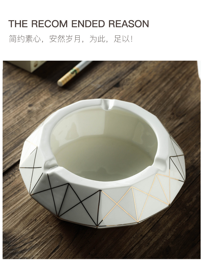 Ceramic ashtray home creative move is the sitting room tea table creative trend ins Nordic large office men and women