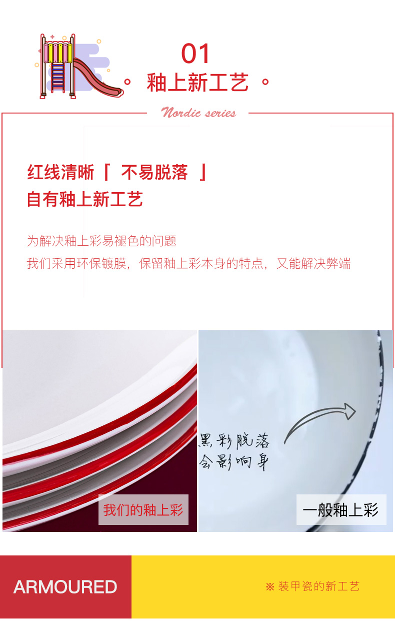 Household ceramics dishes creative plate plate of grilled fish dish sushi plate tray is western food dish fish plate 8"