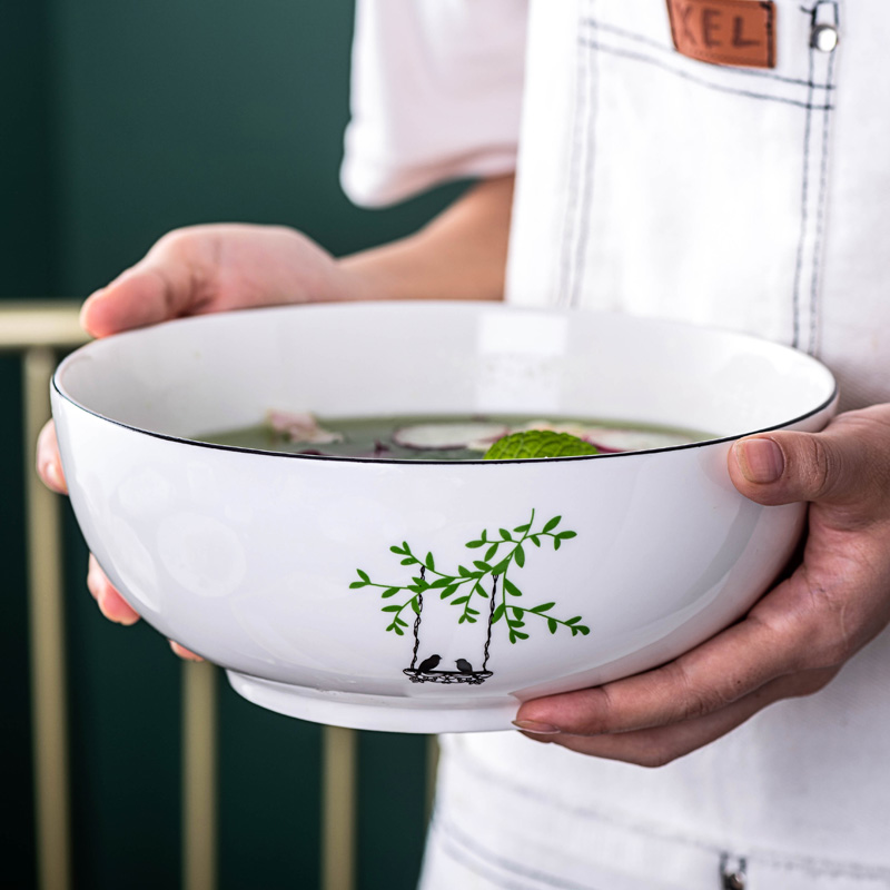 Ceramic household steamed egg bowl of soup bowl bowl dessert bowl suit individual creativity salad bowl sugar water bowls malatang bowl