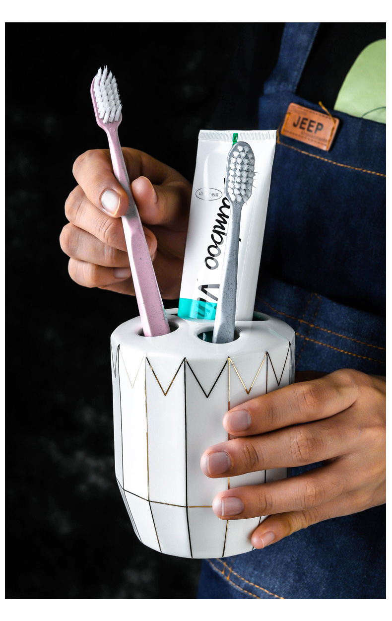 Ou shi wei yu covered five times for wash gargle suit household ceramics emulsion machine wash gargle cup tooth brushing cup suite