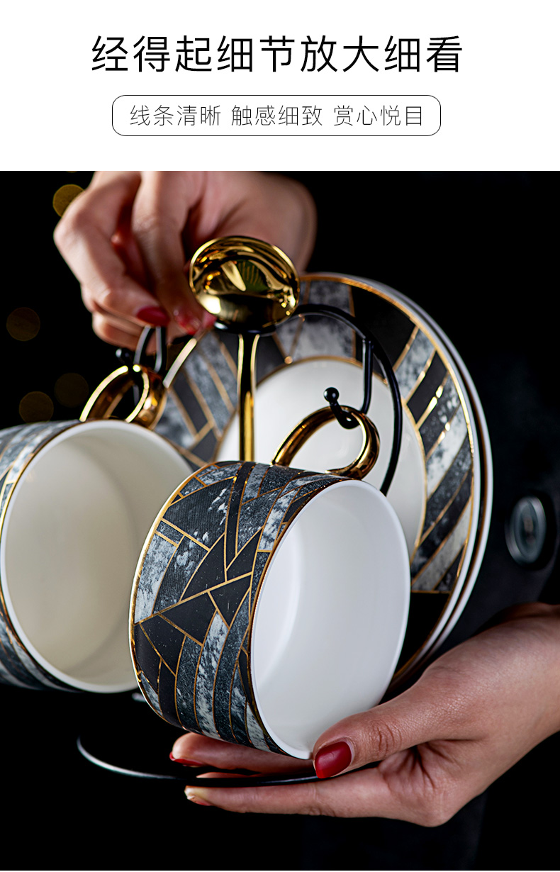 North European style coffee cups and saucers suit ceramic English afternoon tea tea set suit western - style black tea cup cup home