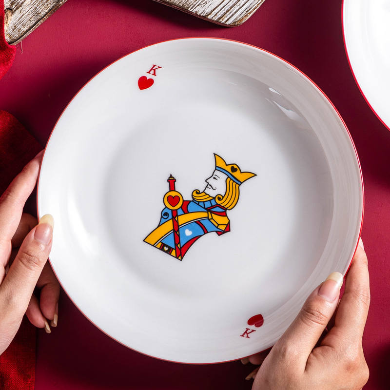 Household ceramics dishes creative plate plate of grilled fish dish sushi plate tray is western food dish fish plate 8"
