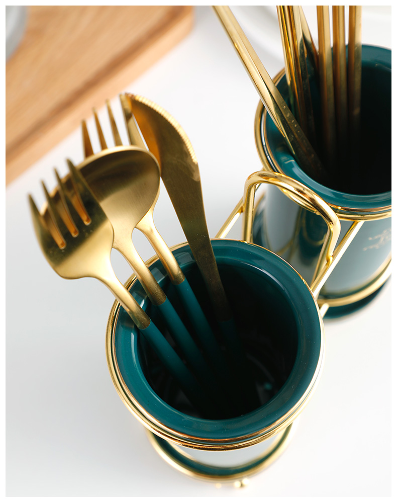 Ceramic chopsticks cage shelf household utensils receive a box of multi - functional kitchen from'm chopsticks spoon the receive tube of waterlogging under caused by excessive rainfall