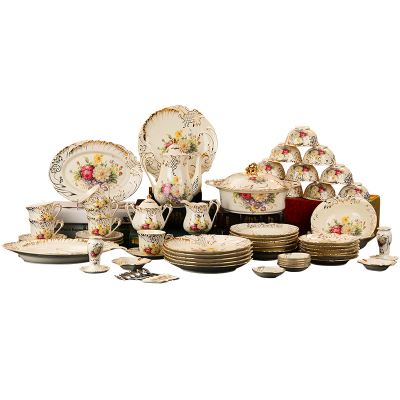 Dishes suit Dishes home European - style combination Korean Chinese creative Japanese tableware ceramics move suits for