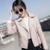 2018 mùa xuân và mùa thu mới đầu máy da nhỏ quần áo nữ ngắn coat sinh viên Hàn Quốc phiên bản của hoang dã slim slimming PU leather jacket