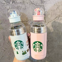Starbucks, розовый замок на день Святого Валентина из нержавеющей стали, коллекция 2021, с медвежатами