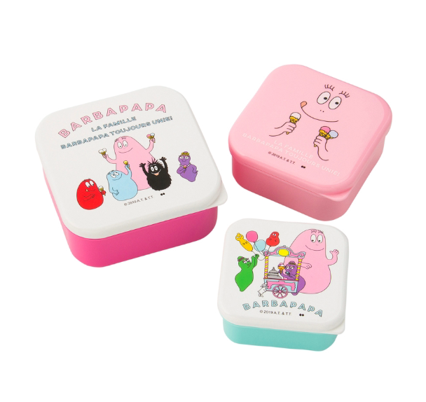 Japan's new barbapapa Baba papa's new bento box bento bag chopsticks plastic water cup made in Japan