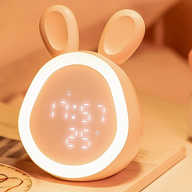 Intelligent multi-function electronic alarm clock for children and primary school students with bed head mute cute cartoon luminous alarm clock female