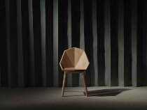 Yike Solid Wood Furniture Origami Chair Black Walnut Hard Maple Original Simple Design Dining Chair Stool Wood Wax Oil