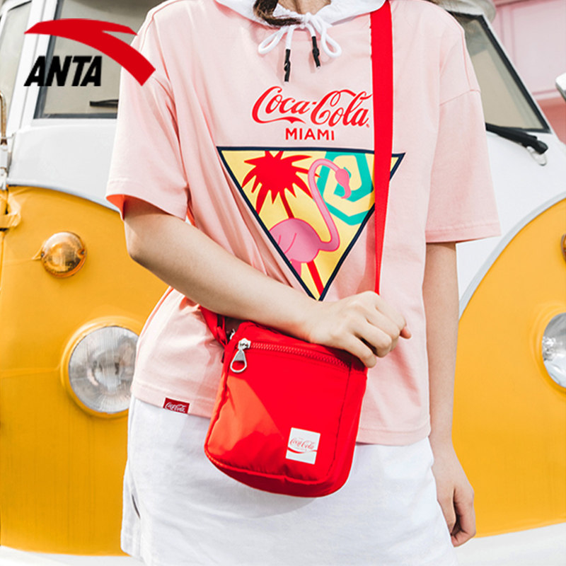 Anpedal Small Satchel single shoulder bag for men and women Coca-Cola joint motion Sloping Shoulders Bag Official Web Flagship Casual Double Shoulder Bag