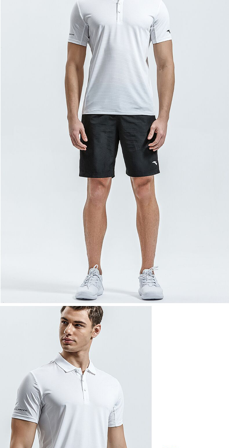 Anta ngắn tay T-Shirt nam nửa tay áo mùa hè thoáng khí và nhanh chóng làm khô POLO áo sơ mi giản dị chạy thể dục thể thao áo polo thể thao nam