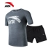Anta sport suit nam thể thao mùa hè mới mỏng chạy thể dục thoáng khí quần short ngắn tay hai mảnh Thể thao sau