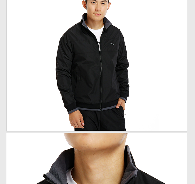 Anta nam áo khoác thể thao 2018 new casual đứng cổ áo jacket mùa xuân thể thao dây kéo cardigan áo sơ mi nam áo khoác gió thể thao