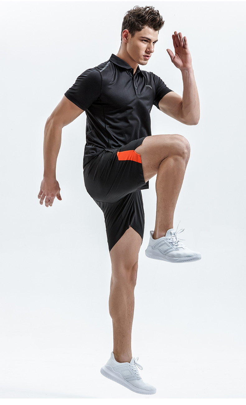 Anta ngắn tay T-Shirt nam nửa tay áo mùa hè thoáng khí và nhanh chóng làm khô POLO áo sơ mi giản dị chạy thể dục thể thao áo phông polo