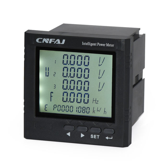 Three-phase digital current, voltage and power combination multifunctional power instrument LCD power digital network meter 485
