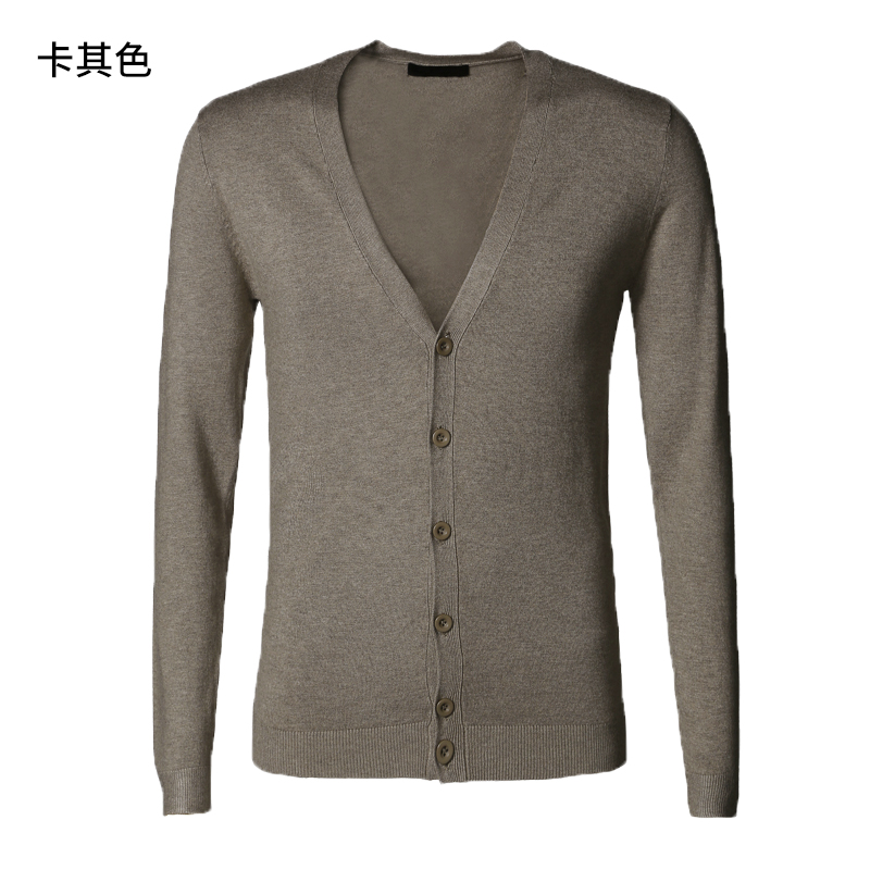 2018 mùa xuân người đàn ông mới của chiếc áo đan len cardigan loại nam rắn màu áo len cardigan áo len J755