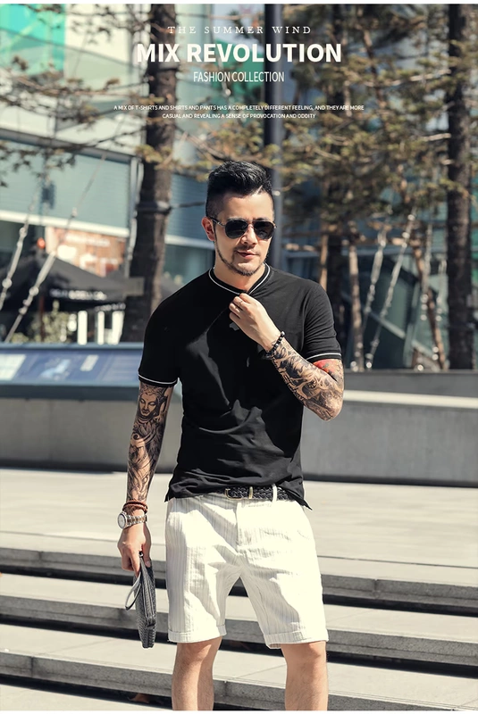 Ưu đãi đặc biệt cho mùa hè áo sơ mi polo ngắn tay nam mới Anh nhỏ tươi giản dị thủy triều màu áo Paul quần áo nam PL-60