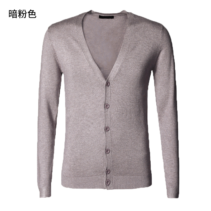 2018 mùa xuân người đàn ông mới của chiếc áo đan len cardigan loại nam rắn màu áo len cardigan áo len J755