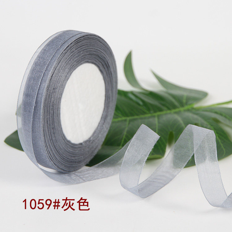 1 5cm Transparent snow yarn with gift packaging hook woven hat hook bag Christmas decoration color ribbon accessories 45 meters