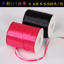 0 6cm 6cm 6mm Filament With Silk Satin Ribbon Wedding Celebration Gift Butterfly Knot Packaging Bookmark Handmade Material 500 m