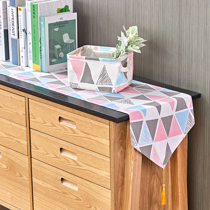 Bắc âu cotton và linen bảng cờ vải Mỹ nhỏ tươi tủ TV khăn trải bàn Nhật Bản phong cách bàn cà phê bảng cờ giường cờ giày vải trải bàn