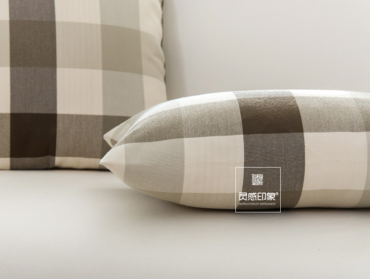 Nordic đơn giản hiện đại sofa phòng khách đệm gối rửa lớn hình chữ nhật sọc đệm mà không có lõi - Trở lại đệm / Bolsters gối tựa lưng ô tô cao su non