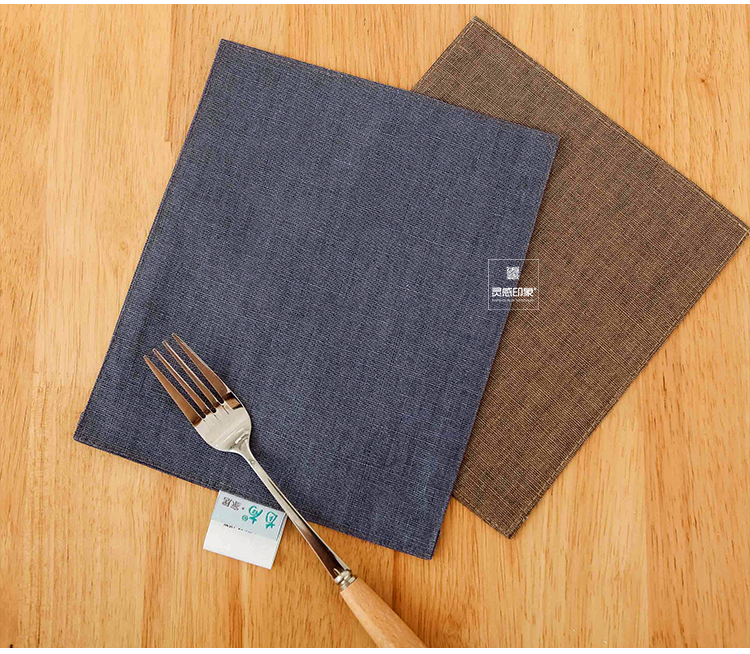 Placemat cotton linen nghệ thuật cách nhiệt thực phẩm phương tây chống bỏng coaster bảng mat nhà vuông tách trà mat bảng vải ảnh