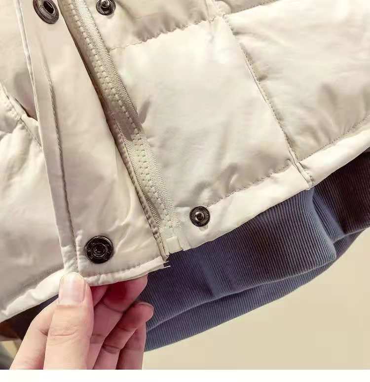 Áo khoác cotton nữ ngắn đoạn 2018 thu đông 2018 phiên bản mới của Hàn Quốc áo rộng vest rộng màu hoang dã cho học sinh đầm dài qua gối cho tuổi trung niên