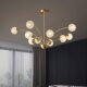 Italian-Style Light Luxury All-Copper Living Room Chandelier 2026 New Model Bedroom Lamp with a High-End Feel, Creative and Unique Nordic Magic Bean Lighting Fixtures